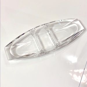 Bohemia Crystal Divided Gondola Bowl with 3 Sections